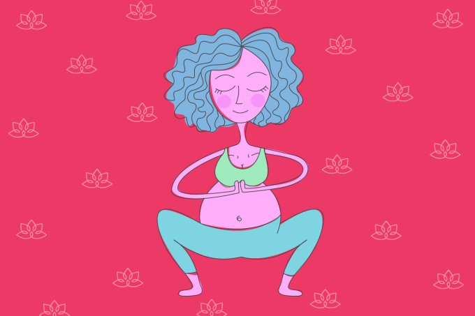 5 posições de ioga para praticar durante a gravidez e relaxar
